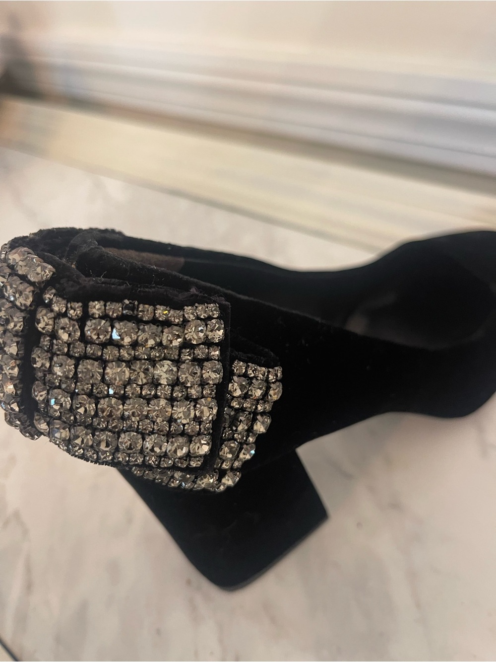 STUNNING Tory Burch Black Crystal-Embellished Women’s Heeled Shoes